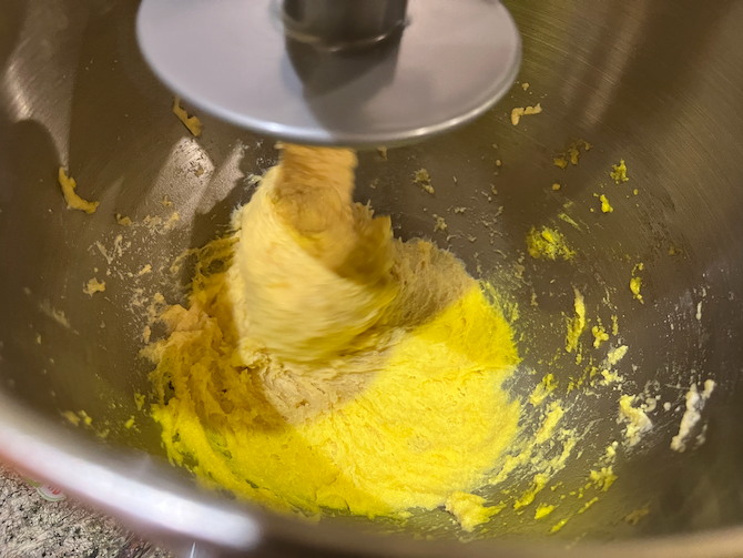 kneading with the dough hook